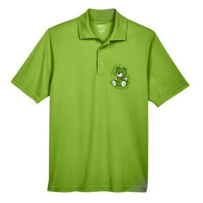 Chlorophyll Green White Color Match Men's Origin Performance Piqué Polo