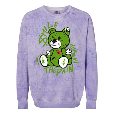 Chlorophyll Green White Color Match Colorblast Crewneck Sweatshirt