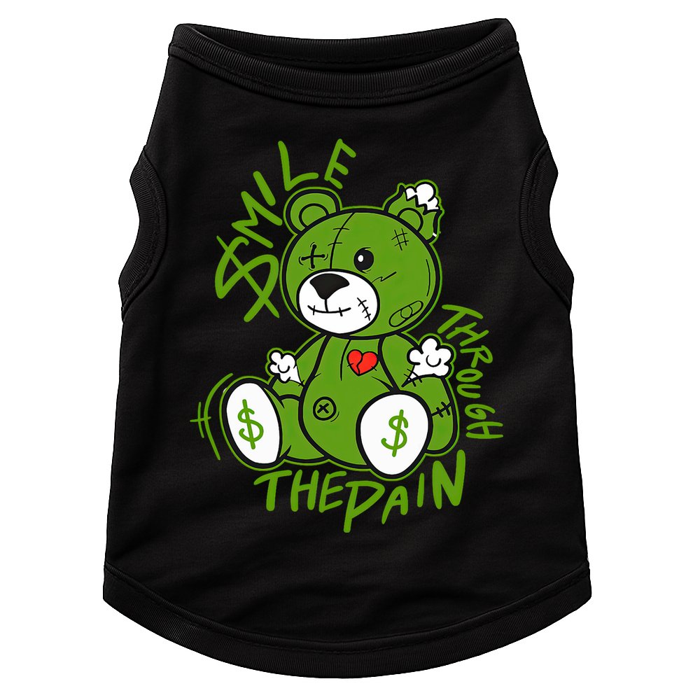 Chlorophyll Green White Color Match Doggie Tank