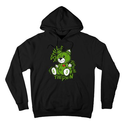 Chlorophyll Green White Color Match Hoodie