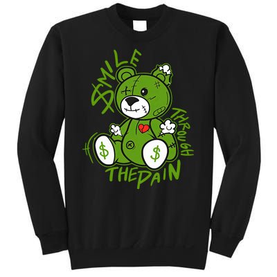 Chlorophyll Green White Color Match Sweatshirt