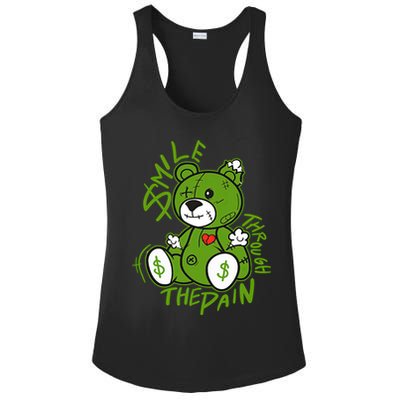 Chlorophyll Green White Color Match Ladies PosiCharge Competitor Racerback Tank