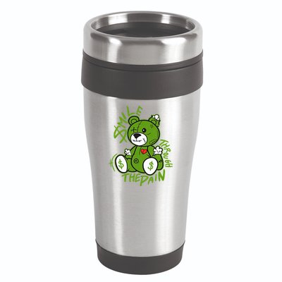 Chlorophyll Green White Color Match 16oz Travel Tumbler