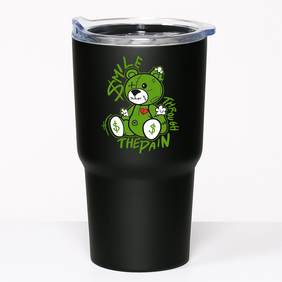 Chlorophyll Green White Color Match Tumbler
