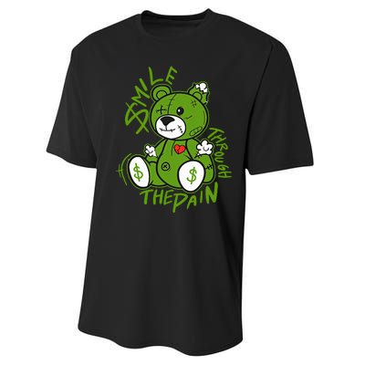 Chlorophyll Green White Color Match Performance Sprint T-Shirt