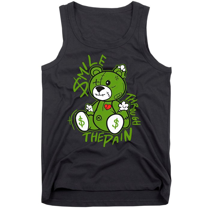 Chlorophyll Green White Color Match Tank Top