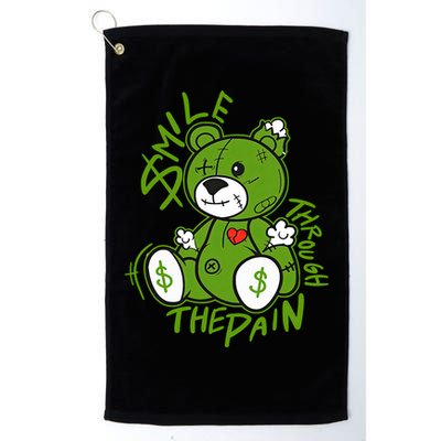 Chlorophyll Green White Color Match Golf Towel