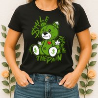 Chlorophyll Green White Color Match Womens T-Shirt