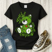 Chlorophyll Green White Color Match Womens T-Shirt