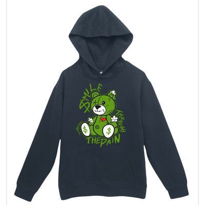 Chlorophyll Green White Color Match Urban Pullover Hoodie