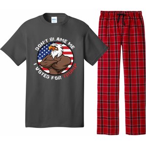 Cute Gift With Dont Blame Me I Voted For Trump Pajama Set