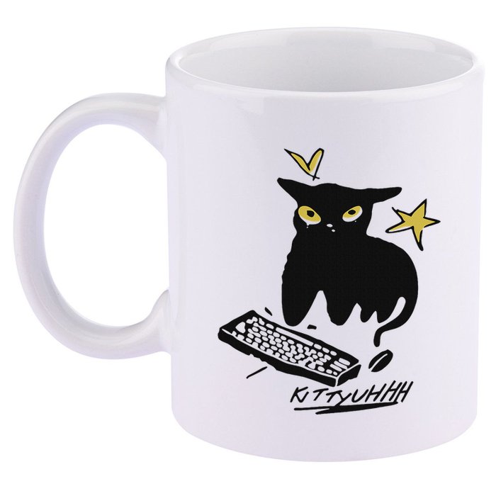 Caseoh Games Wearing Kittyuhhh 11oz C Handle Ceramic Mug