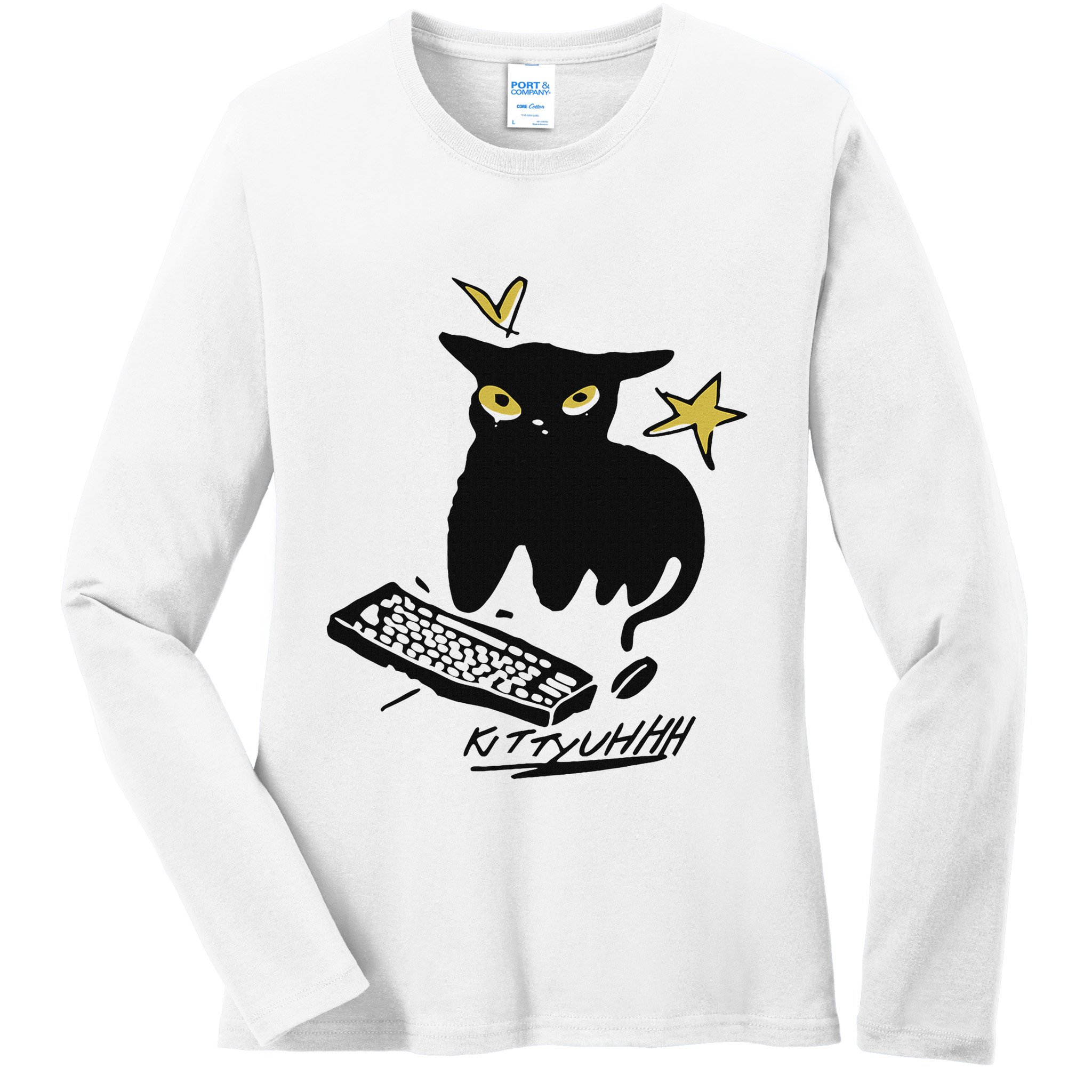 Caseoh Games Wearing Kittyuhhh Ladies Long Sleeve Shirt