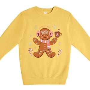 Cute Gingerbread Winter Fun Novelty Premium Crewneck Sweatshirt