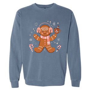 Cute Gingerbread Winter Fun Novelty Garment-Dyed Sweatshirt