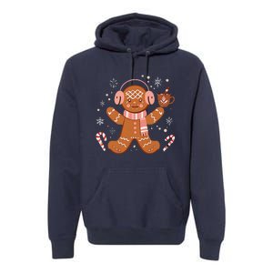 Cute Gingerbread Winter Fun Novelty Premium Hoodie