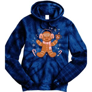 Cute Gingerbread Winter Fun Novelty Tie Dye Hoodie