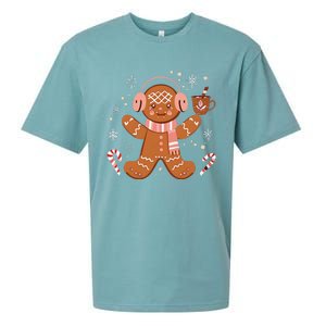 Cute Gingerbread Winter Fun Novelty Sueded Cloud Jersey T-Shirt