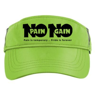 Creative Gift With A Motivate Quote No Pain No Gain Gift Adult Drive Performance Visor