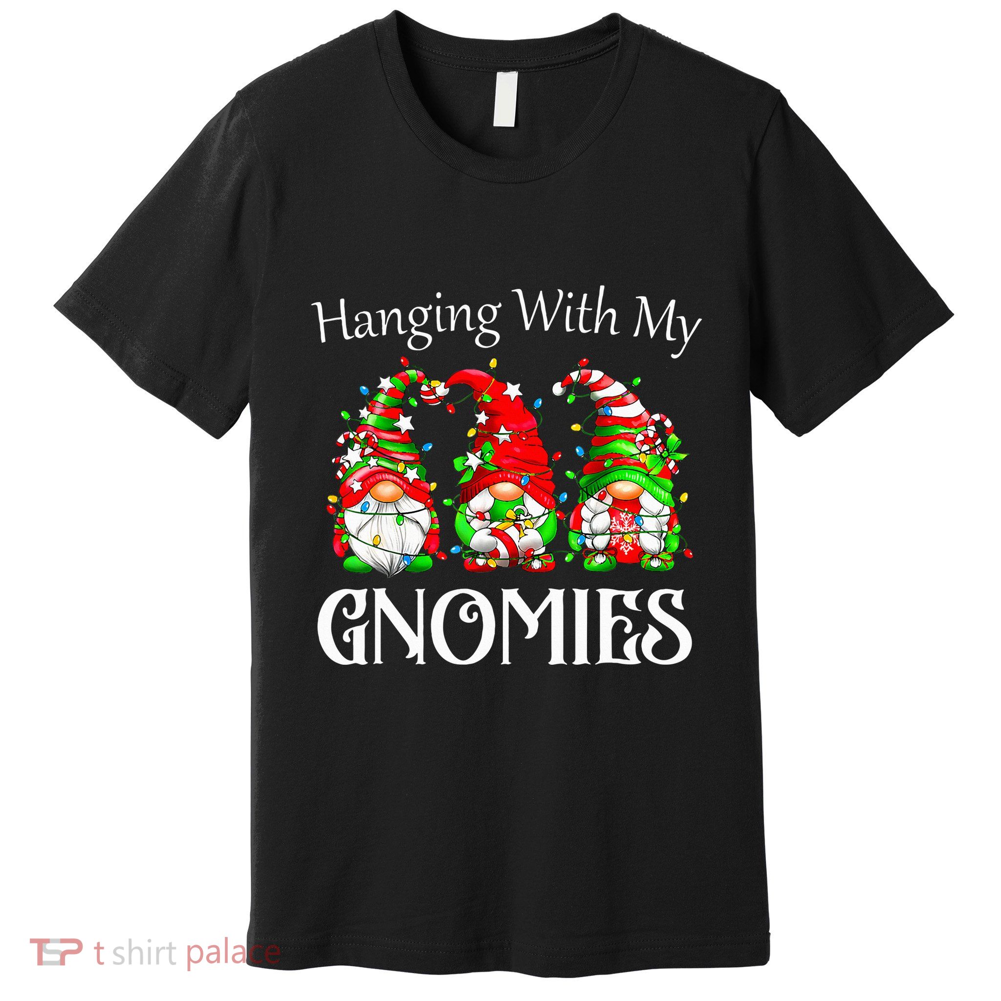 Christmas Gnome With My Gnomies Family Pajamas Premium T-Shirt