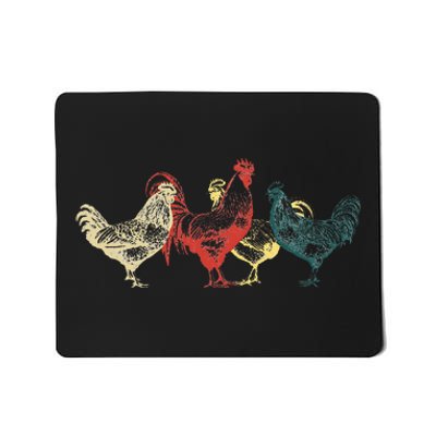 Chicken Group With Rooster Agriculture Farmer Mousepad