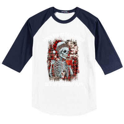 Christmas Gift When YouRe Dead Inside But ItS Christmas Meaningful Gift Baseball Sleeve Shirt