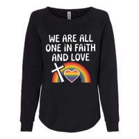 Cute Gift We Are All One In Faith And Love Lgbtq Pride Unity Lgbt Womens California Wash Sweatshirt