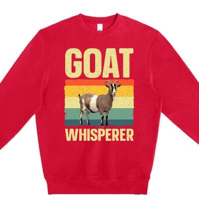 Cool Goat Whisperer Premium Crewneck Sweatshirt