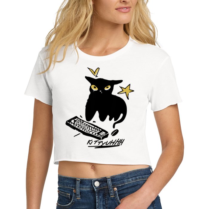 Caseoh Games Wearing Kittyuhhh Women's Crop Top Tee