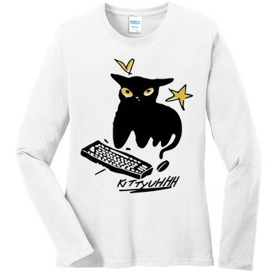 Caseoh Games Wearing Kittyuhhh Ladies Long Sleeve Shirt