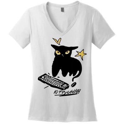 Caseoh Games Wearing Kittyuhhh Women's V-Neck T-Shirt