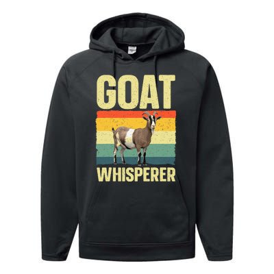 Cool Goat Whisperer Design Performance Fleece Hoodie