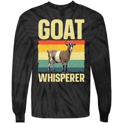 Cool Goat Whisperer Design Tie-Dye Long Sleeve Shirt