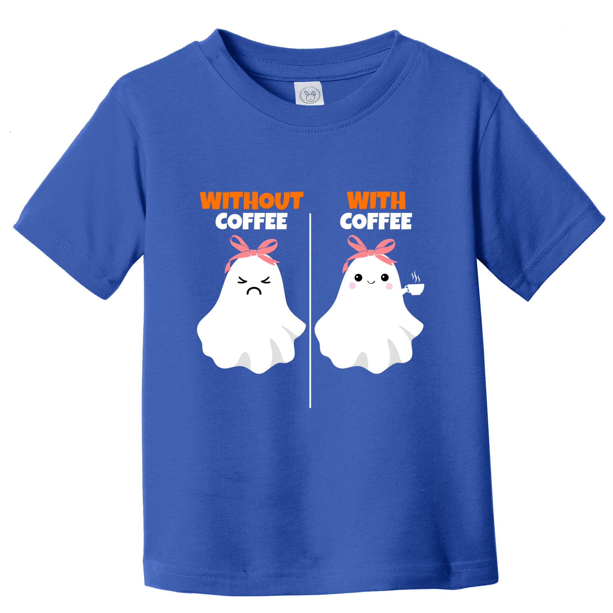 Cute Ghost Without Coffee With Coffee Halloween Cute Gift Toddler T-Shirt