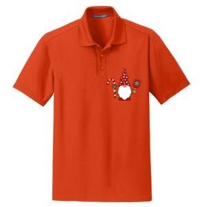 Christmas Gnome With Candy Cane And Pickleball Funny Gift Dry Zone Grid Polo