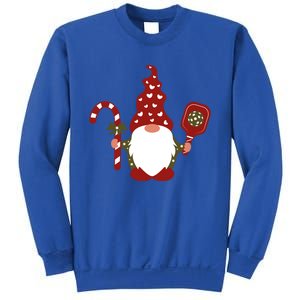 Christmas Gnome With Candy Cane And Pickleball Funny Gift Sweatshirt