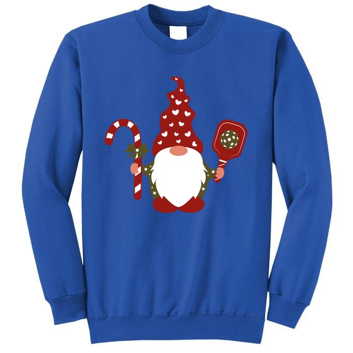 Christmas Gnome With Candy Cane And Pickleball Funny Gift Sweatshirt