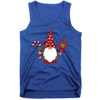 Christmas Gnome With Candy Cane And Pickleball Funny Gift Tank Top