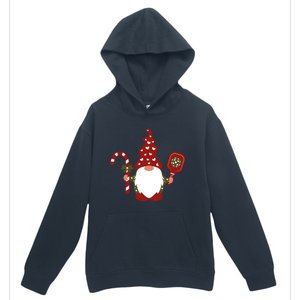 Christmas Gnome With Candy Cane And Pickleball Funny Gift Urban Pullover Hoodie