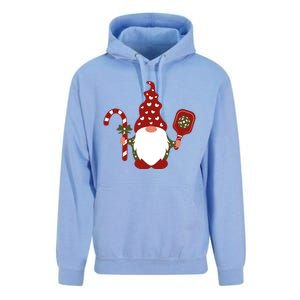 Christmas Gnome With Candy Cane And Pickleball Funny Gift Unisex Surf Hoodie