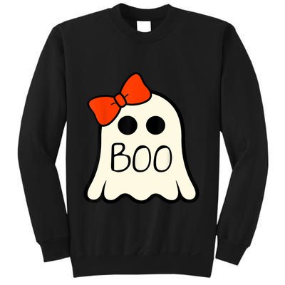 Cute Ghost With Bow Boo Halloween For Girls Sweatshirt
