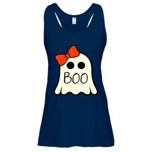 Cute Ghost With Bow Boo Halloween For Girls Ladies Essential Flowy Tank