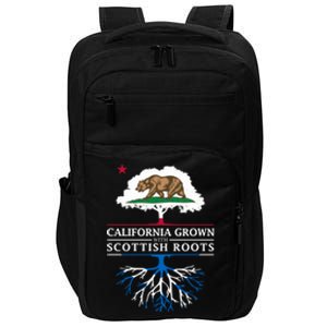 California Grown With Scottish Roots Funny Gift Scotland Gift Impact Tech Backpack