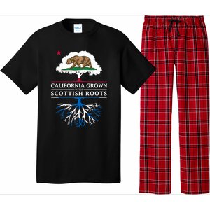 California Grown With Scottish Roots Funny Gift Scotland Gift Pajama Set