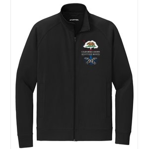 California Grown With Scottish Roots Funny Gift Scotland Gift Stretch Full-Zip Cadet Jacket