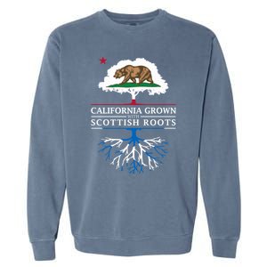 California Grown With Scottish Roots Funny Gift Scotland Gift Garment-Dyed Sweatshirt