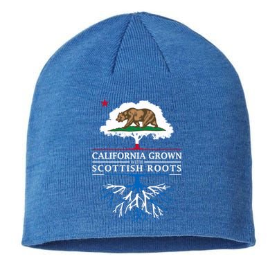 California Grown With Scottish Roots Funny Gift Scotland Gift Sustainable Beanie