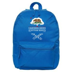 California Grown With Scottish Roots Funny Gift Scotland Gift 16 in Basic Backpack