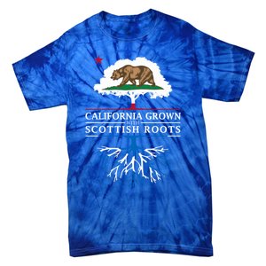 California Grown With Scottish Roots Funny Gift Scotland Gift Tie-Dye T-Shirt