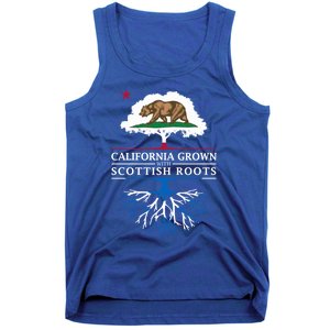 California Grown With Scottish Roots Funny Gift Scotland Gift Tank Top